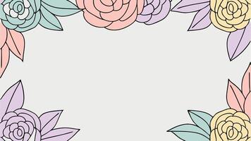 A flower border with a space for text vector