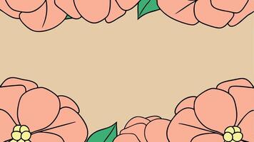 A flower border with a free space for text vector