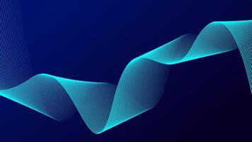 Abstract dark blue background with shiny flowing lines. Futuristic technology concept. vector