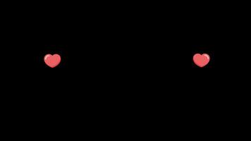 Animation of floating love bubbles on a transparent background, ideal for creative content on the theme of love and Valentine's Day video