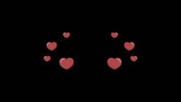 Animation of love spreading on a transparent background, ideal for creative content on the theme of love and Valentine's Day. video