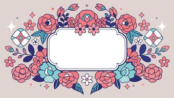 Floral frame with a blank space for your text vector