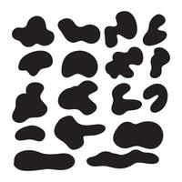 Set of abstract fluid isolated on white background vector