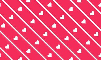 White hearts on a red background. Seamless pattern. vector