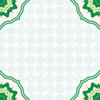 Geometric Islamic background with pattern and floral ornament vector