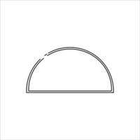 a black and white line drawing of a dome vector