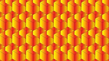 a pattern of orange and yellow cubes vector