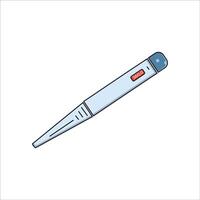a thermometer with a red light on it vector