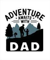 Fathers Day Tshirt Design Typography Quotes vector