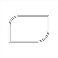 Frame a black and white outline of a square vector