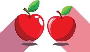 Bright and Shiny Red Apple Drawing for Creative Projects and Designs vector