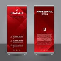 Dark red rollup, Roll up banner, x banner design template for your business vector