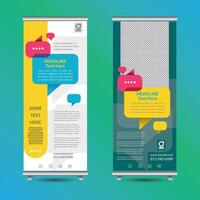 Multi color abstract banner design template, Roll up banner. stand banner layout, pull up, x-banner, flag-banner vector