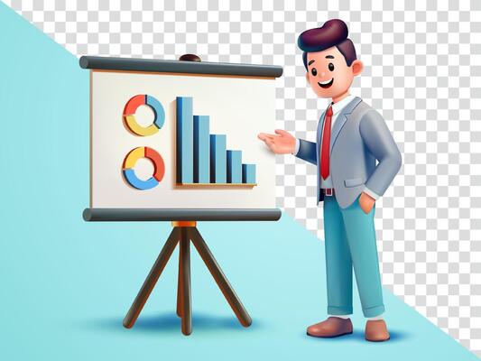 Office worker presentation. 3d, Suitable for business, career and design elements