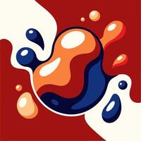 Abstract Fluid Art with Vibrant Colors and Dynamic Shapes vector