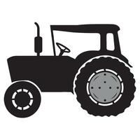 High-Quality Tractor Silhouette for Digital Projects vector