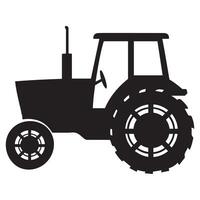 A clean and modern silhouette of a tractor, perfect for use in digital and print design projects. vector