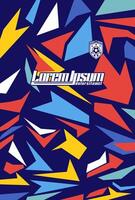 Abstract background for sports jersey pattern full color vector