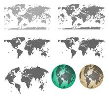 A Realistic Horizontal or Vertical Strip Line World Map Just Glove Dotted World Map Design vector