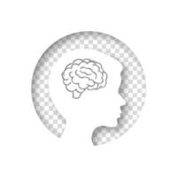 Brain boy head icon. Problem solving. The concept of brain activity. vector