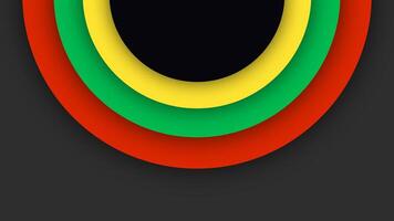 Black History Month celebration. Red, yellow, green, and black circles symbolizing cultural diversity, equality, and unity. vector