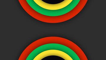 Black History Month abstract design. Lettering on red, yellow, green, and black circles representing equality and cultural achievements. vector