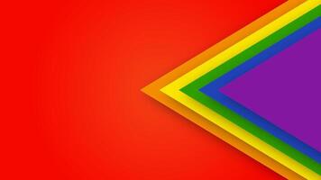 June LGBTQ Historical Pride Month. Abstract geometric red, orange, yellow, green, blue and purple lgbt color background. Background with rainbow color copy space for text. vector