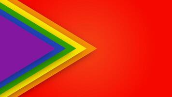 Abstract geometric red, orange, yellow, green, blue and purple lgbt color background. June LGBTQ Historical Pride Month. Background with rainbow color copy space for text. vector