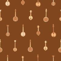 Collection of Banjo Seamless Pattern illustration Design vector