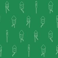 Outline Collection of Rocket Seamless Pattern illustration Design vector