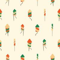 Collection of Rocket Seamless Pattern illustration Design vector