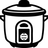 Rice Cooker Silhouette Simple and Functional Design vector