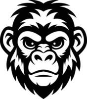 Monkey Head Silhouette Playful and Curious Designs vector
