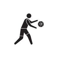 Volleyball player icon on white background vector