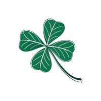 A green clover leaf icon on a white background vector