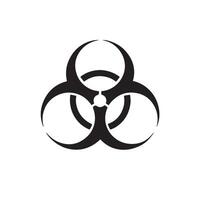 A biohazard symbol with a circle in the middle free download vector