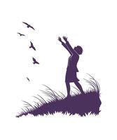 Soaring Dreams, Embracing the Infinite Sky. vector
