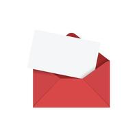 Envelope with letter icon in flat style. Email document illustration on isolated background. Postcard sign business concept. vector