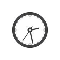 Clock icon in flat style. Round watch illustration on isolated background. Timer sign business concept. vector
