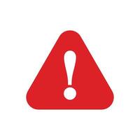 Attention sign with exclamation mark icon in flat style. Error illustration on isolated background. Caution sign business concept. vector