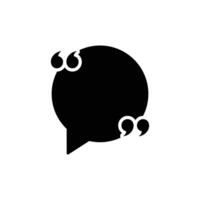 Quote frame icon in flat style. Speech bubble illustration on isolated background. Comment sign business concept. vector