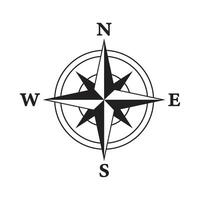 Compass icon in flat style. Navigation equipment illustration on isolated background. Geographical position sign business concept. vector