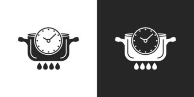 Cooking pot icon in flat style. Saucepan illustration on isolated background. Pan sign business concept. vector
