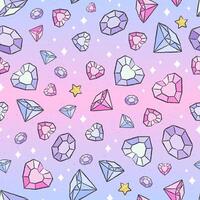 Art. Beautiful pattern with colorful stones on a multicolored background. Digital illustration. Fashion print in modern style. vector