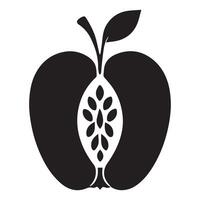 Classic Apple Silhouette Icon vector