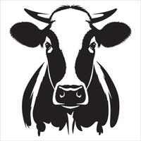 Symmetrical Cow Facing Forward Artwork vector