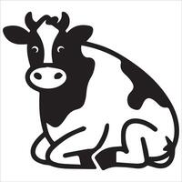 Standing Cow Silhouette vector