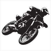 Trail Rider Silhouette with Sharp Details vector