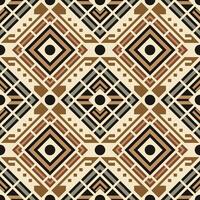 Geometric seamless pattern with diamond shapes in beige and black tones vector