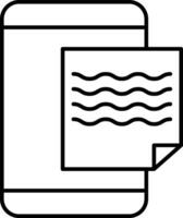 Digital Notes Line Icon Design vector